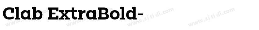 Clab ExtraBold字体转换